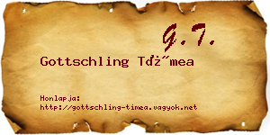 Gottschling Tímea névjegykártya